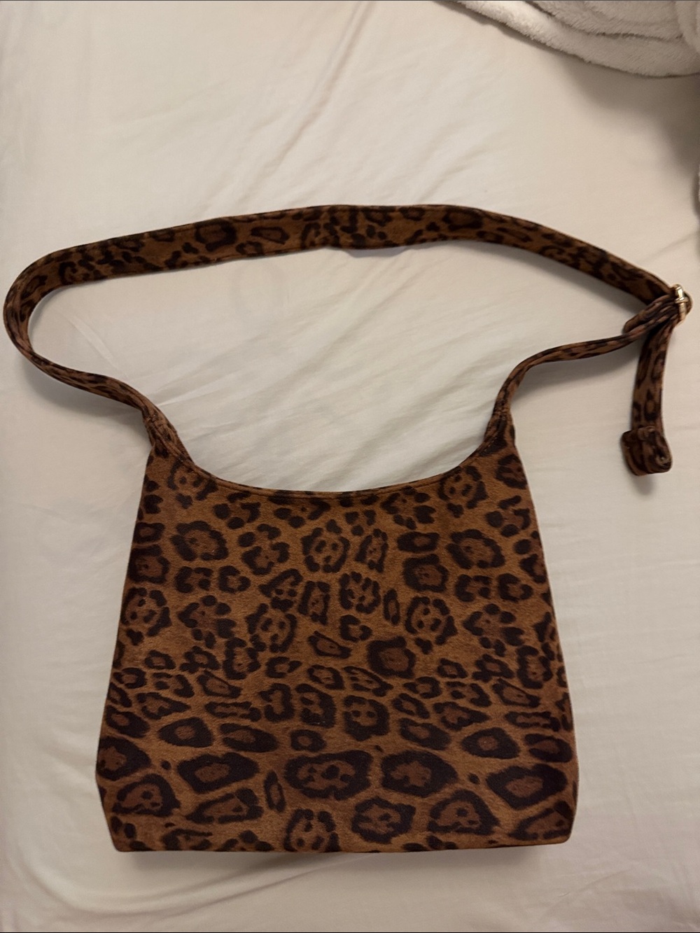 Leopard Print Shoulder Bag in Brown/Coffee